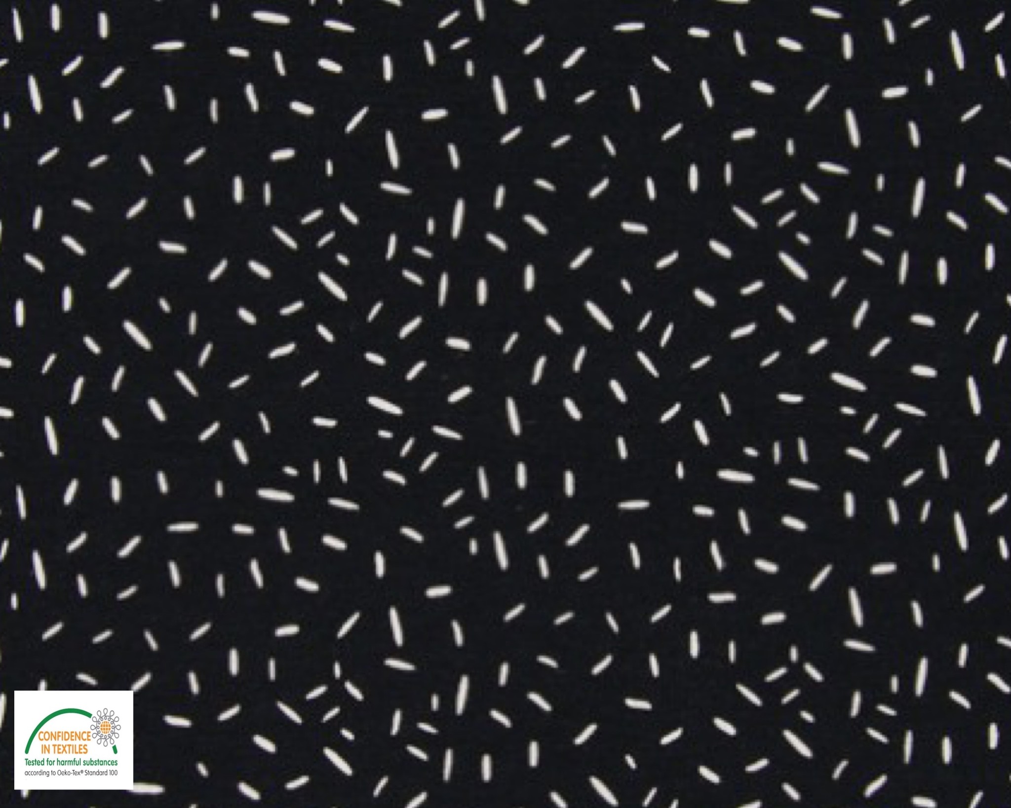 Baumwolljersey confetti schwarz