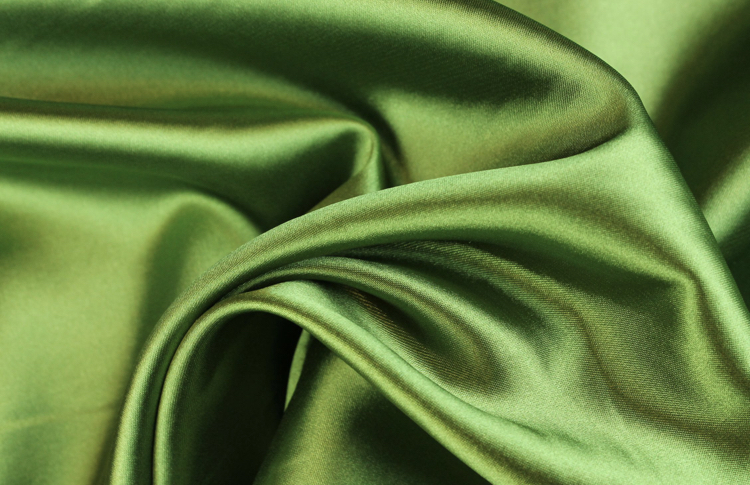 Silk Satin stretch – Moosgrün