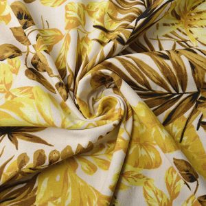 viscose-linnen-tropical-leaves-beige-zand